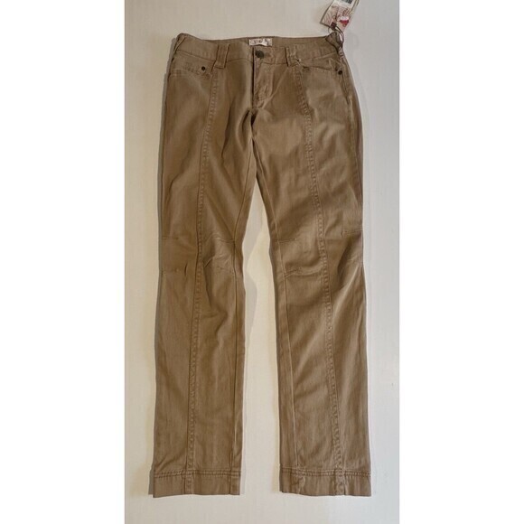 OP Women's Casual Pants Low Rise Straight Leg Tan Size 9 Work Office School - Picture 1 of 10